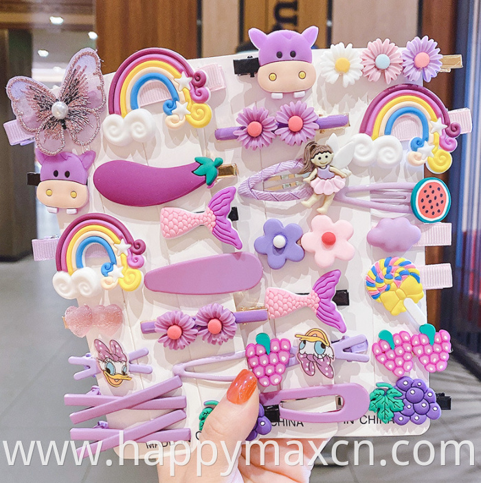 Children's Cute Cartoon Korean Jewelry Princess Headdress Girls Side Clip Bb Hairpin Baby Girl Hair Accessories